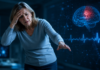 Aceste simptome pot anunța un AVC. Mulți oameni le ignoră până este prea târziu Ilustrație medicală a creierului uman evidențiind semnele unui accident vascular cerebral