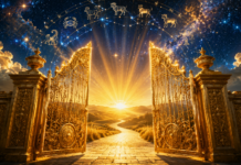 Până pe 31 iulie se deschid porțile succesului pentru cinci zodii. Urmează schimbări importante pe toate planurile Poartă aurie și simboluri zodiacale ilustrând succesul anunțat pentru cinci zodii până la finalul lunii iulie